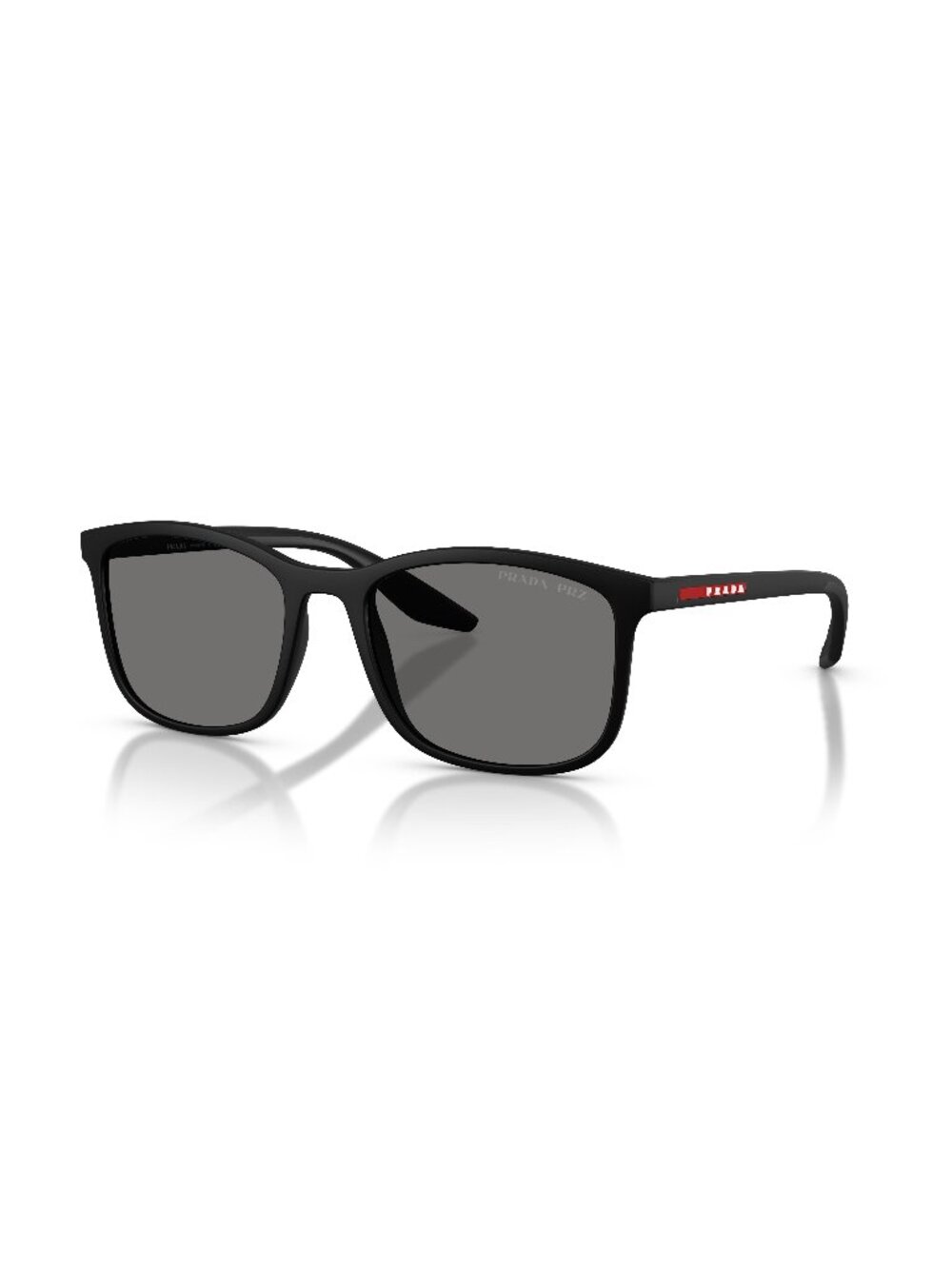 New Prada Linea Rossa Men's Sunglasses Black Grey Lens Injected Frame PS A08S 56